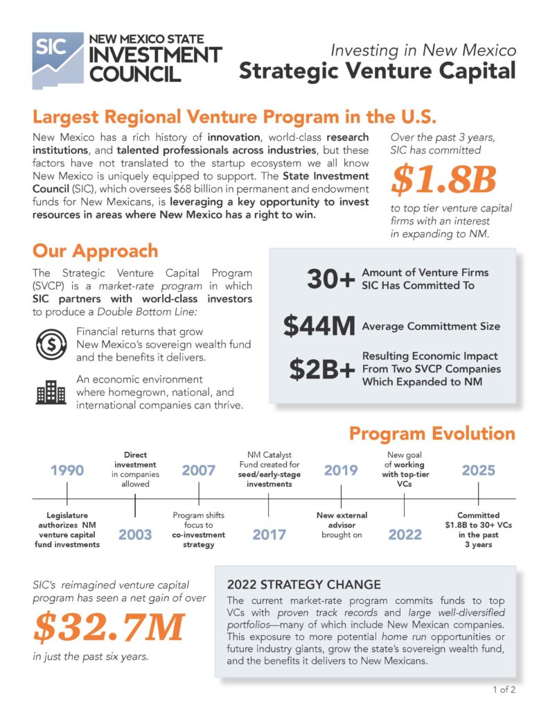 Strategic Venture Capital 2-Pager Cover 2021 Report to Stakeholders